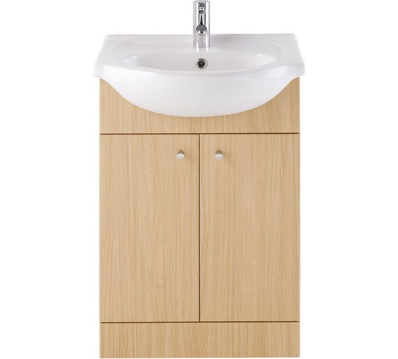 Buy Eliana Ferne 550mm Oak Effect Vanity Unit and Basin at Argos.co.uk - Your Online Shop for ...
